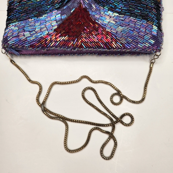 Vintage La Regale Beaded Purse Evening Bag Clutch Studio 18 *Some Beads Missing* - Picture 8 of 16